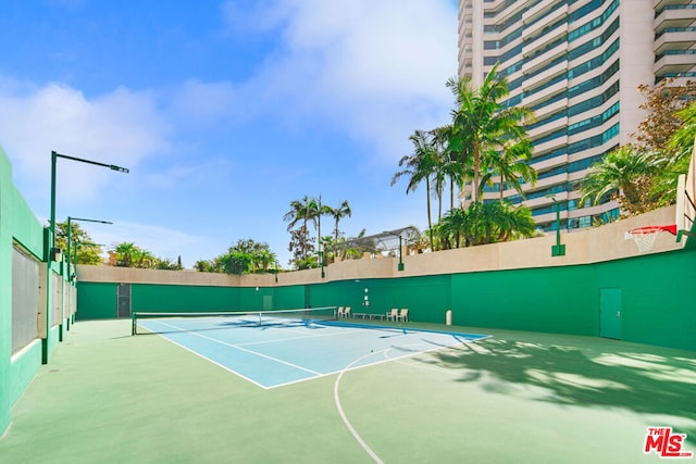 view of sport court with basketball court