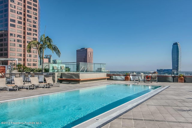 view of pool with a patio