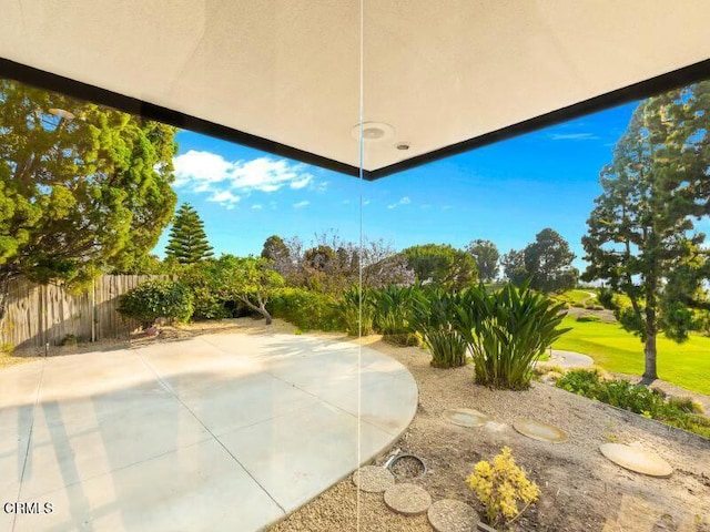 view of patio with fence