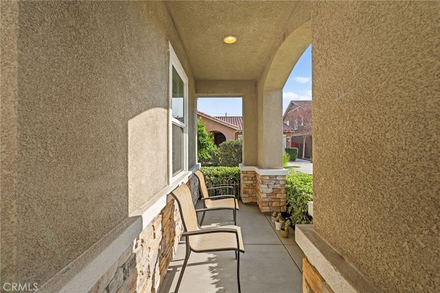 view of patio / terrace with a porch