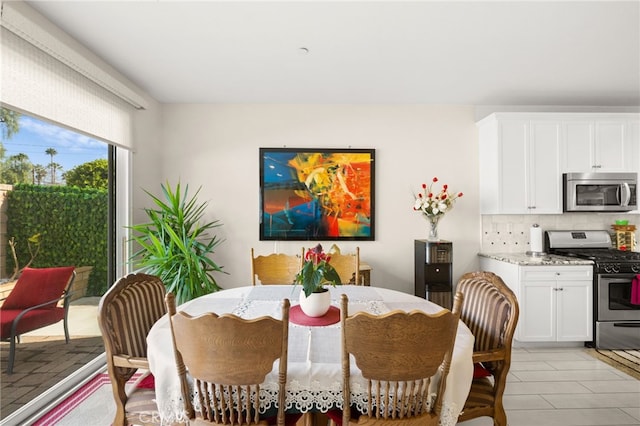 view of dining area