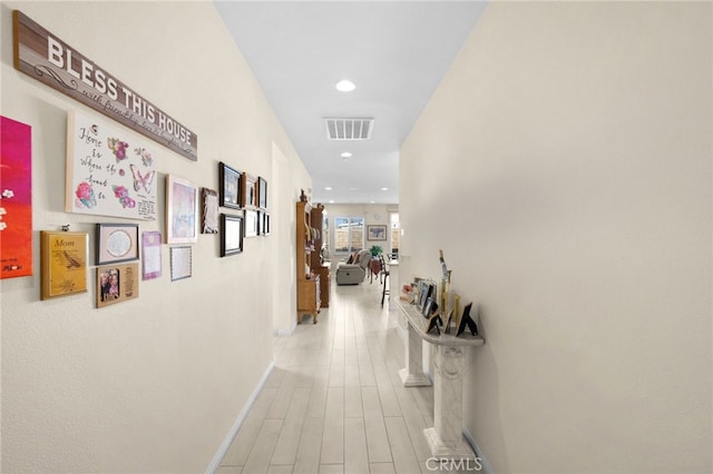 hall featuring hardwood / wood-style floors