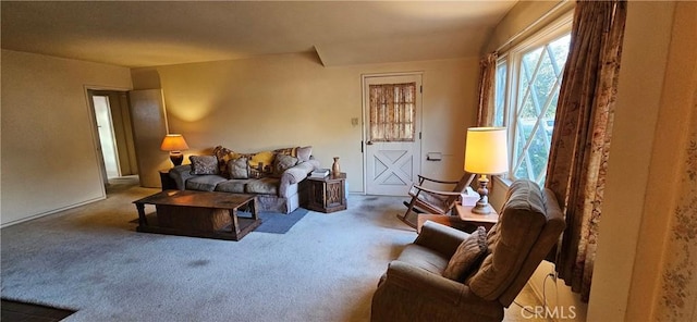 view of carpeted living room