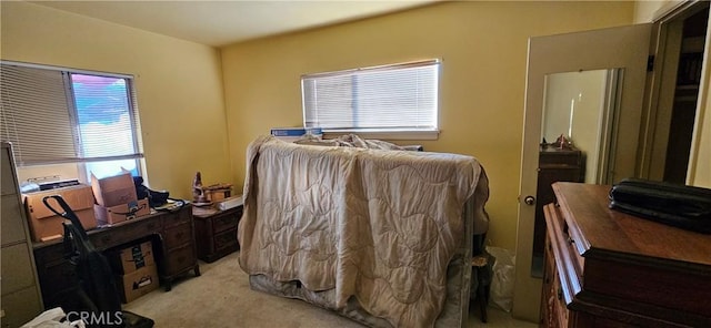 view of carpeted home office