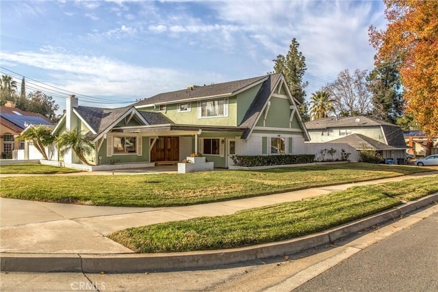 view of front of house with a front yard