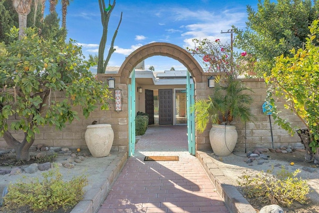 view of doorway to property