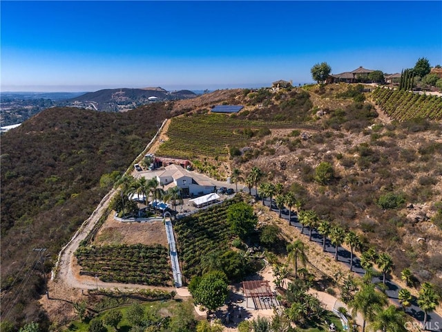 drone / aerial view featuring a rural view