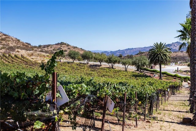 property view of mountains featuring a rural view