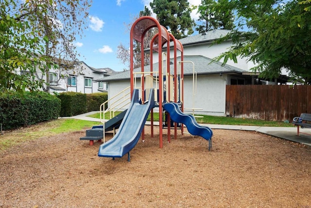 view of jungle gym