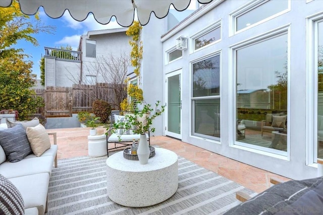 view of patio featuring outdoor lounge area