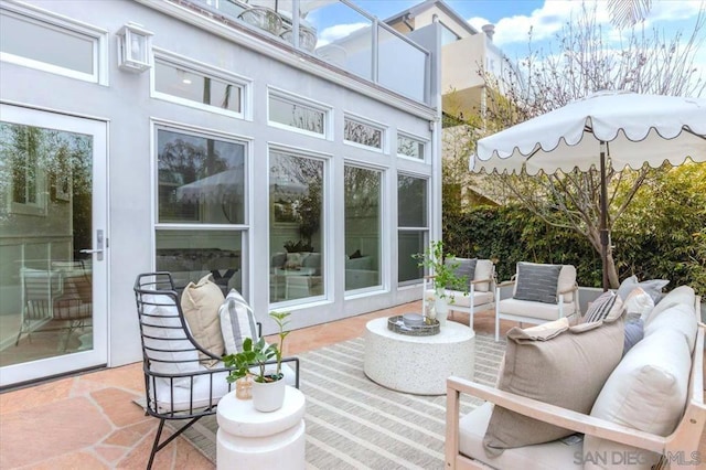 view of sunroom