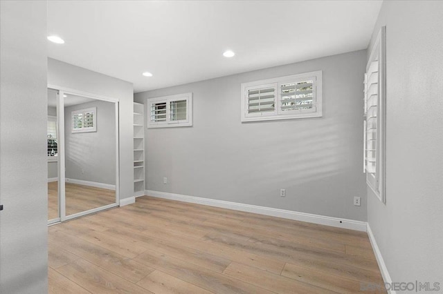 interior space featuring light hardwood / wood-style flooring