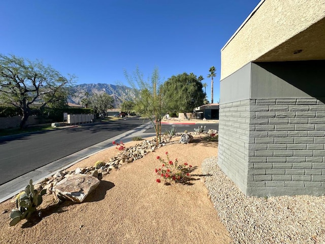 view of road featuring a mountain view