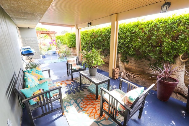 view of patio / terrace with outdoor lounge area