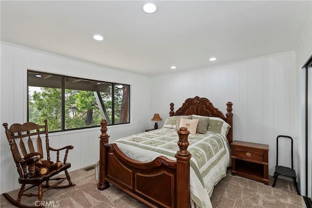 view of carpeted bedroom