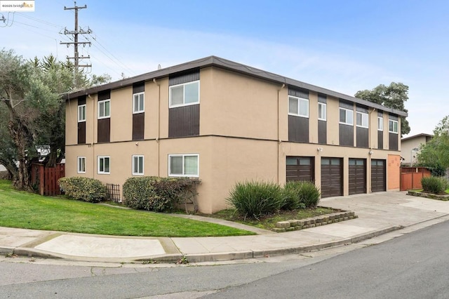 view of building exterior with a garage