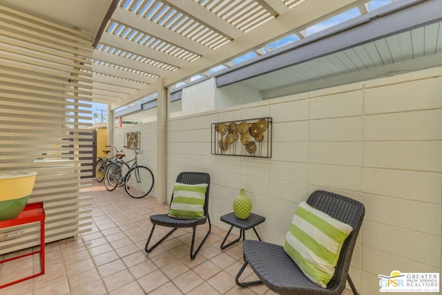 view of patio / terrace with a pergola