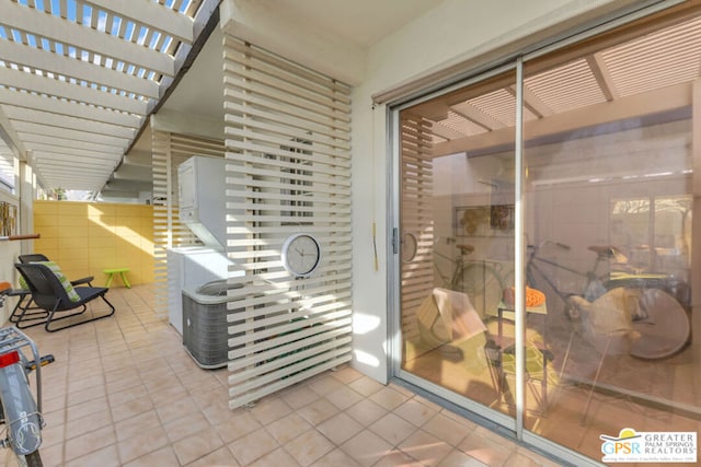 view of patio / terrace featuring a pergola