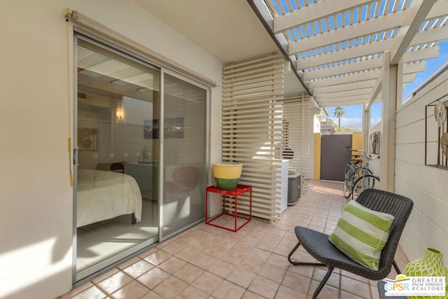 view of patio / terrace featuring a pergola