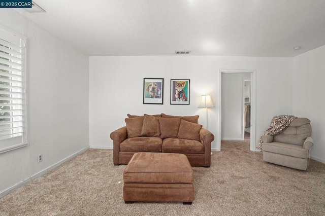 view of carpeted living room