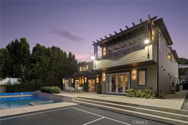 exterior space featuring french doors and a patio