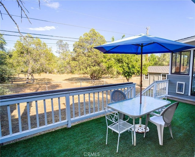 view of patio / terrace featuring a deck