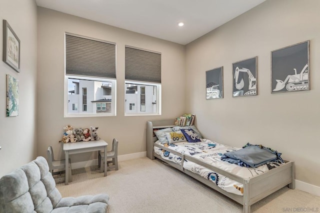 bedroom featuring carpet flooring