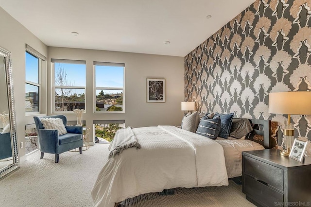 bedroom featuring carpet flooring