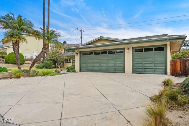 view of front facade featuring a garage