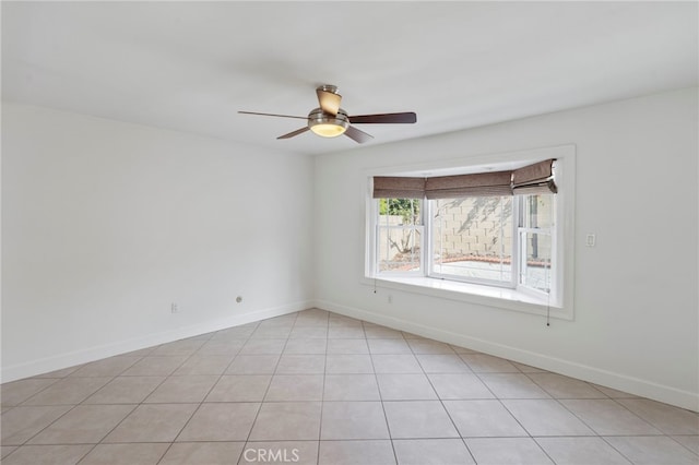 unfurnished room with ceiling fan