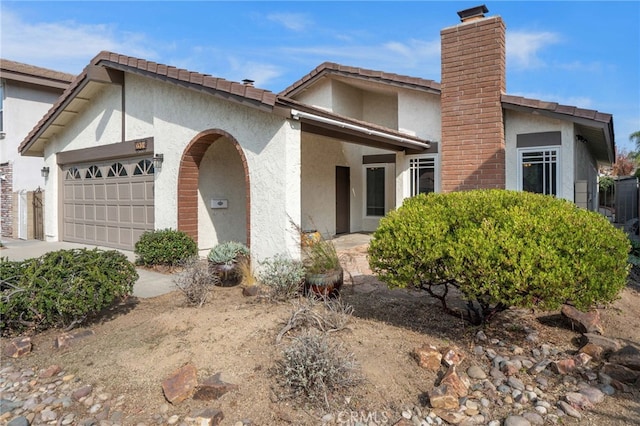 view of front of home featuring a garage