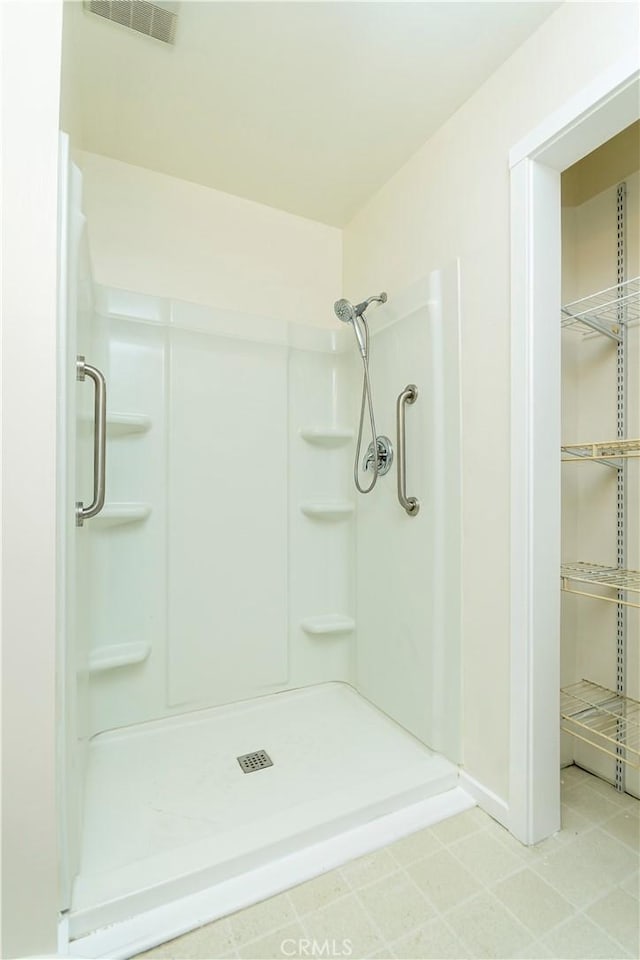 bathroom with a shower