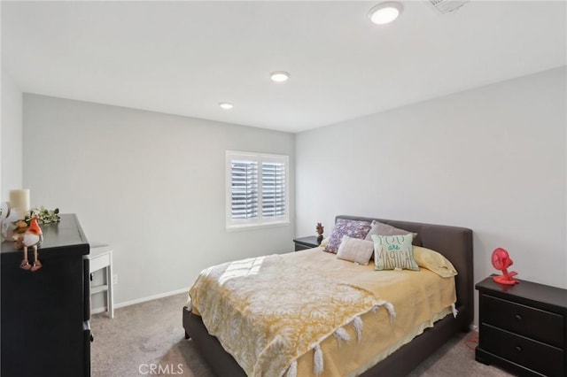 bedroom with carpet floors