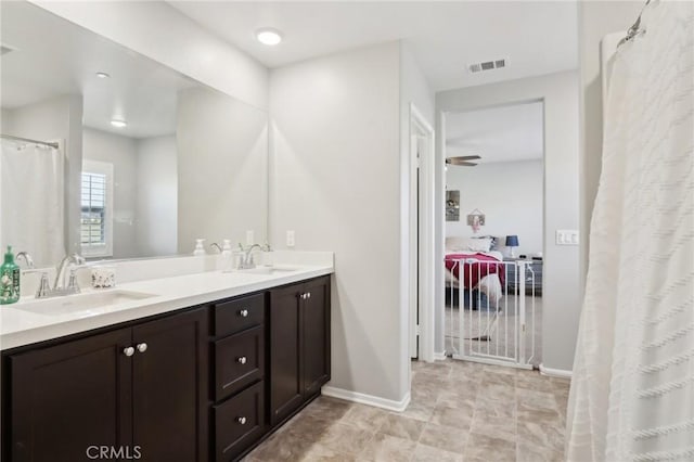 bathroom featuring vanity