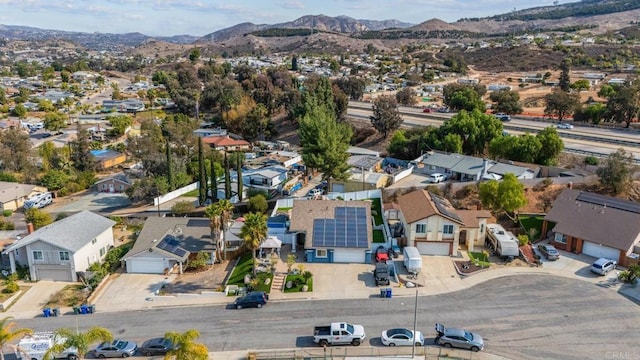 bird's eye view featuring a mountain view