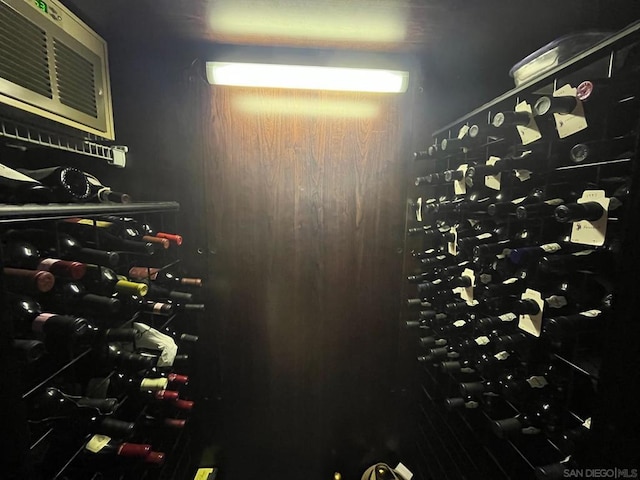 view of wine room