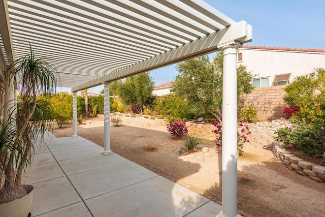 view of patio / terrace with a pergola