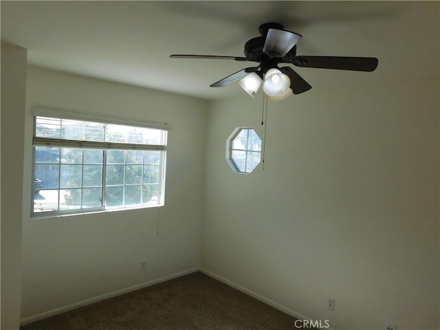 view of carpeted spare room