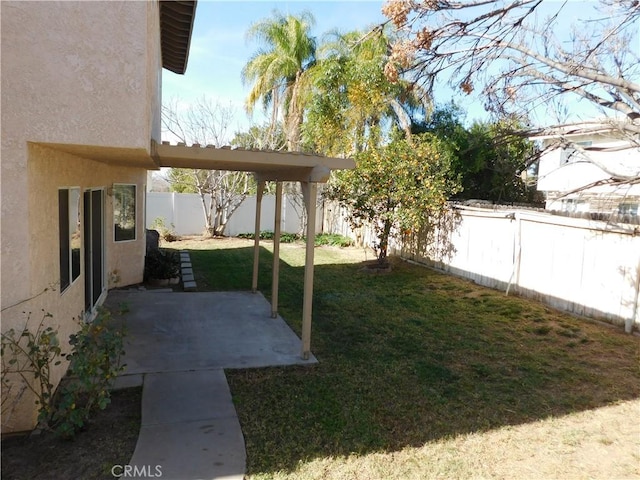 view of yard featuring a patio