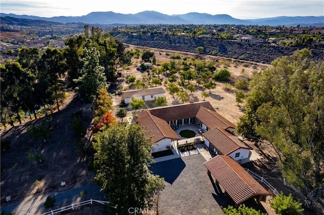 aerial view featuring a mountain view