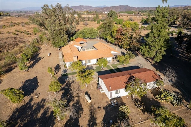 aerial view featuring a mountain view