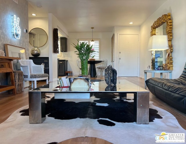 dining room with light hardwood / wood-style floors