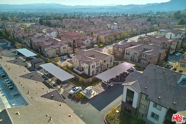 aerial view featuring a mountain view