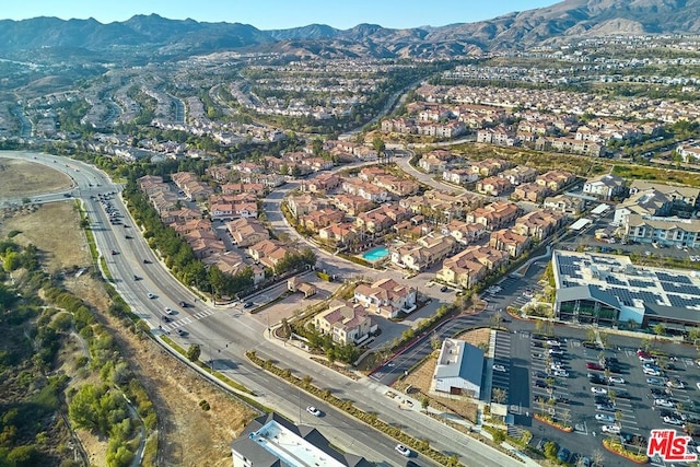 aerial view featuring a mountain view