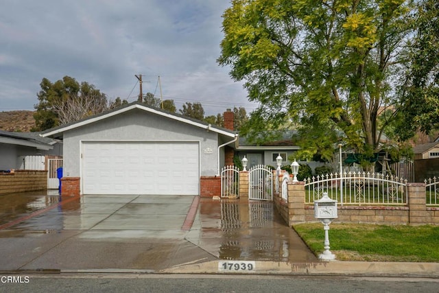 ranch-style house with a garage