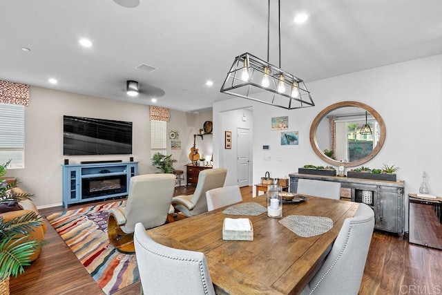 dining room featuring dark hardwood / wood-style floors