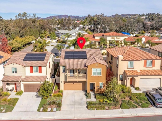 drone / aerial view featuring a residential view