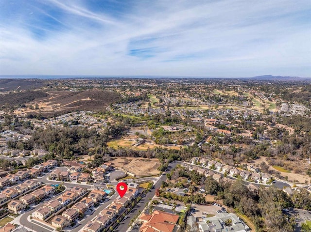 bird's eye view featuring a residential view