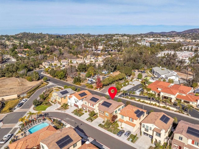 drone / aerial view featuring a residential view