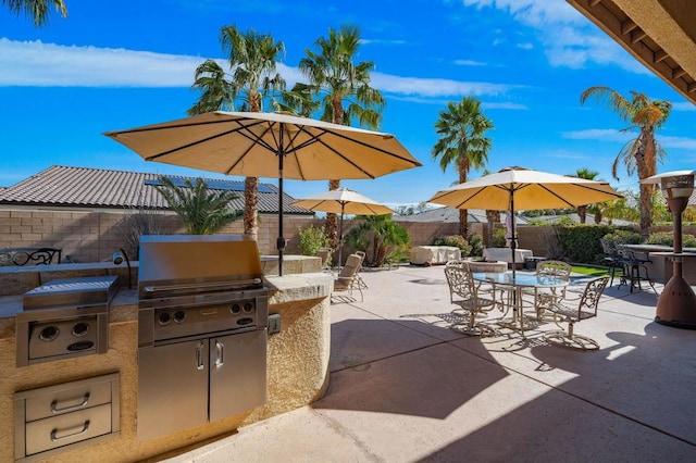 view of patio featuring area for grilling